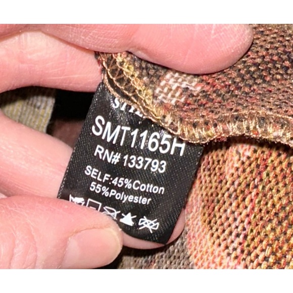 POL FLORAL WAFFLE KNIT PATCHWORK CHEST POCKETS BUTTONED JACKET - Picture 8 of 8